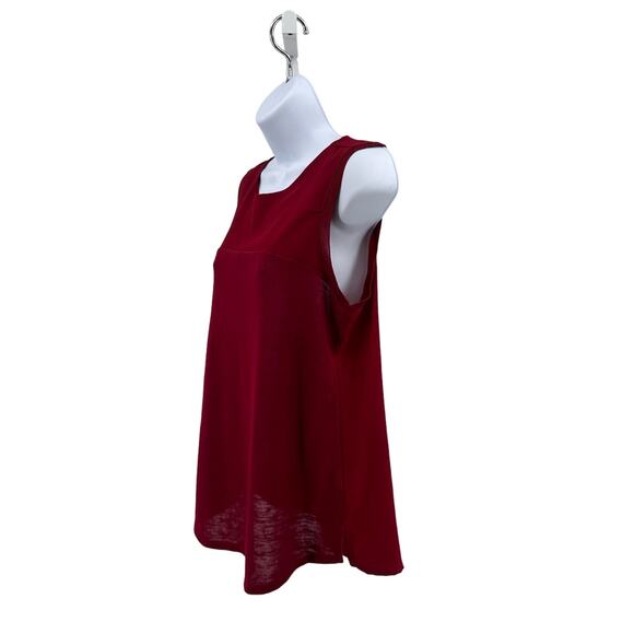 Sanctuary Red Chiffon Sleeveless Blouse Tank Womens XS Round Neck Relaxed Fit - Picture 5 of 8